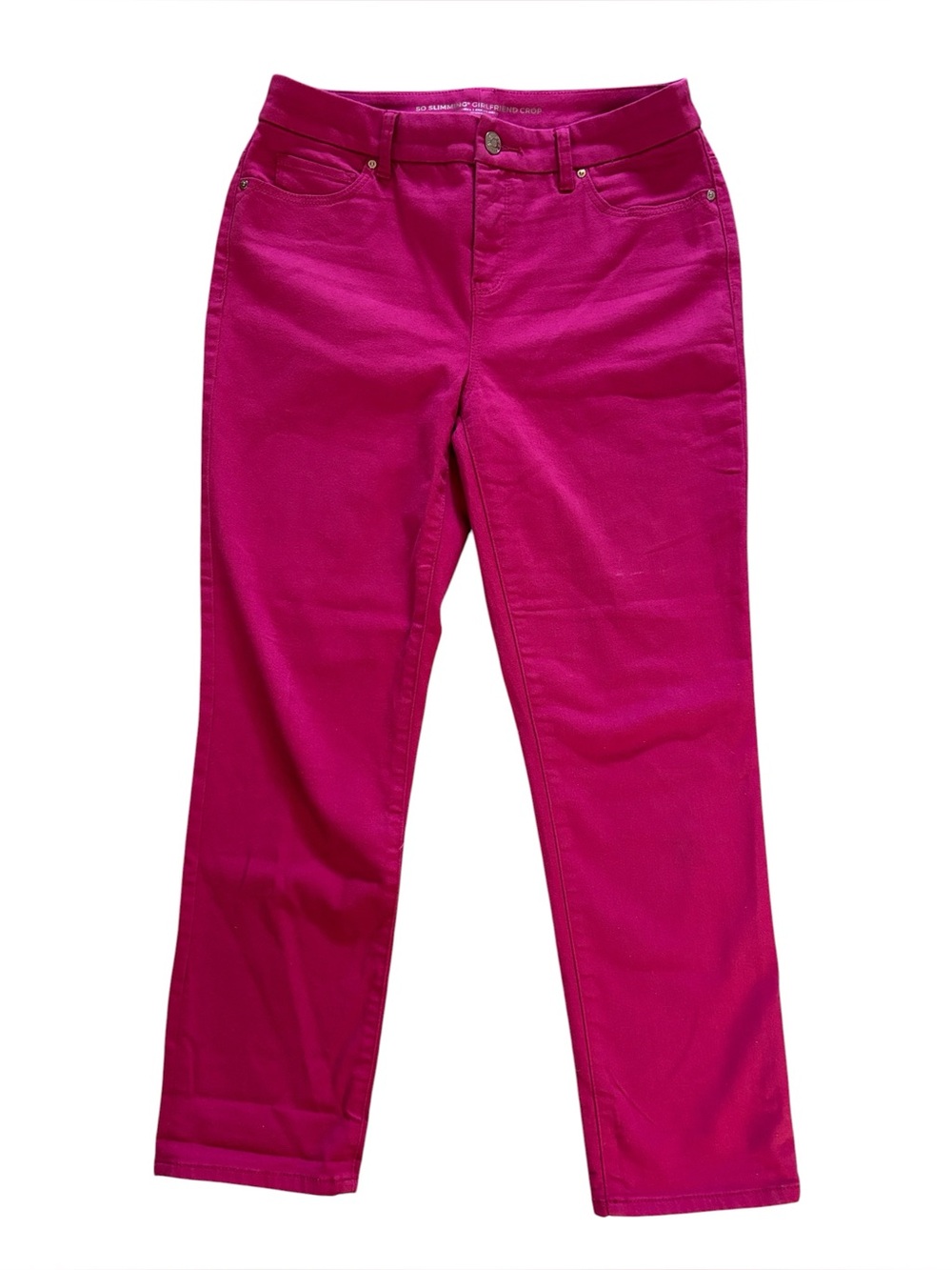 Chico's So Slimming Girlfriend Crop Raspberry Jeans Size 0 (4)